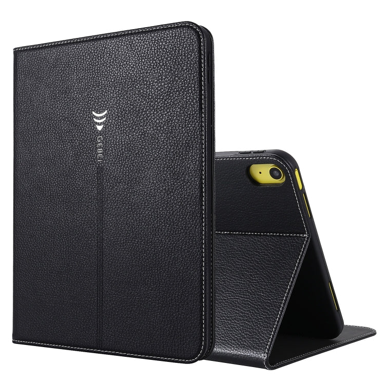 For iPad 2025 / 2022 GEBEI Silk Texture Flip Tablet Leather Case(Black) - HoMEdemic™ 