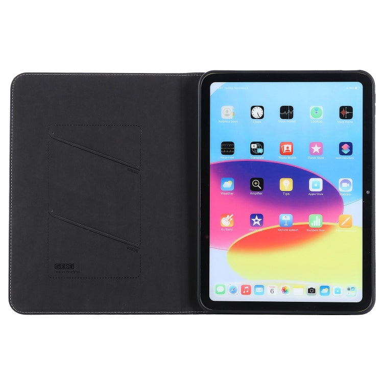 For iPad 2025 / 2022 GEBEI Silk Texture Flip Tablet Leather Case(Black) - HoMEdemic™ 