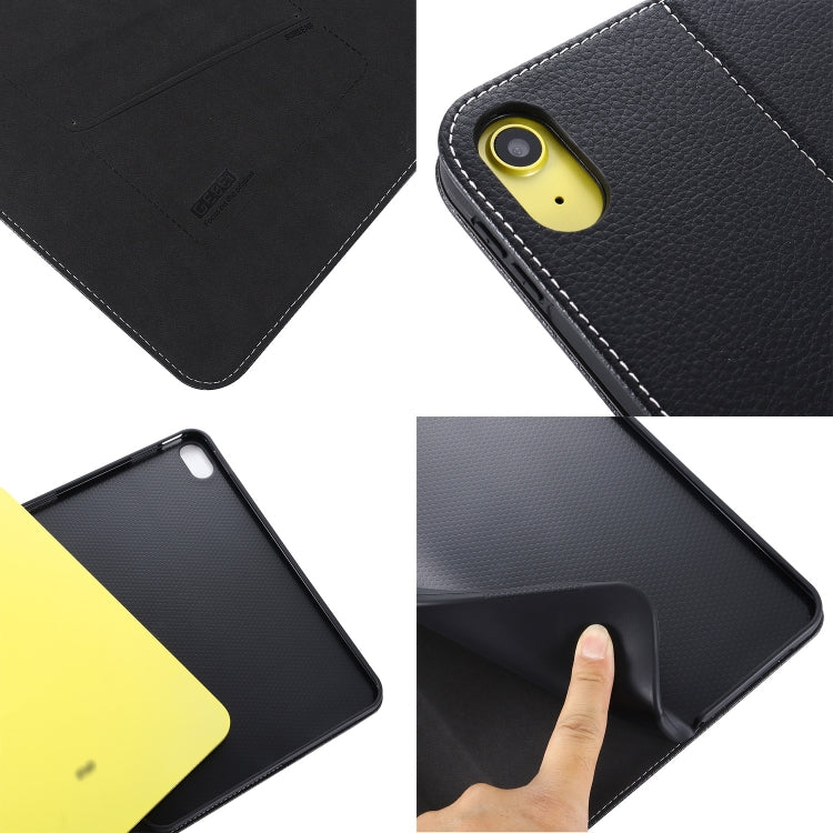 For iPad 2025 / 2022 GEBEI Silk Texture Flip Tablet Leather Case(Blue) - HoMEdemic™ 