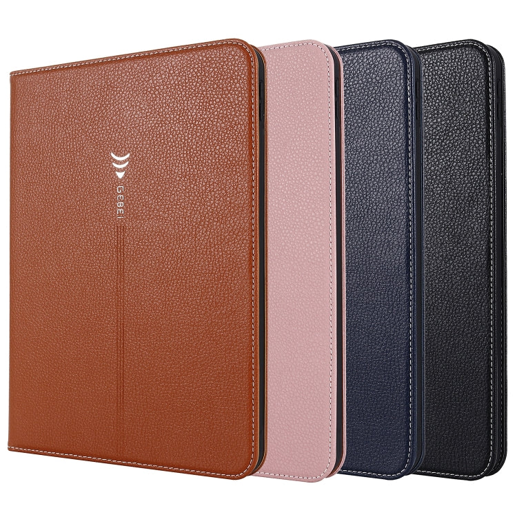 For iPad 2025 / 2022 GEBEI Silk Texture Flip Tablet Leather Case(Blue) - HoMEdemic™ 