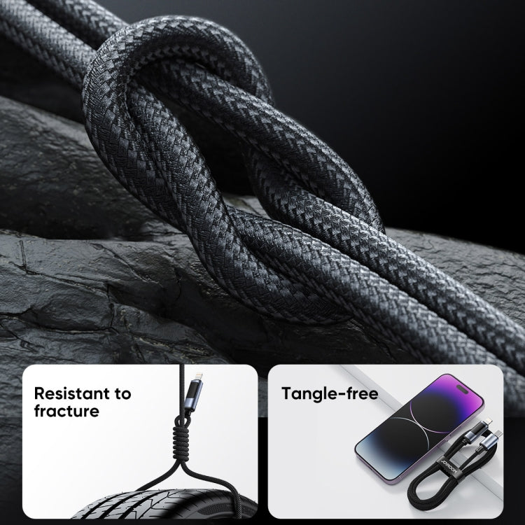 JOYROOM S-AL012A16 2.4A USB to 8 Pin Digital Display Fast Charging Data Cable, Length:1.2m(Black) - HoMEdemic™ 