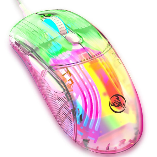 X400 7 Keys Transparent RGB Wired Gaming Mouse - HoMEdemic™ 