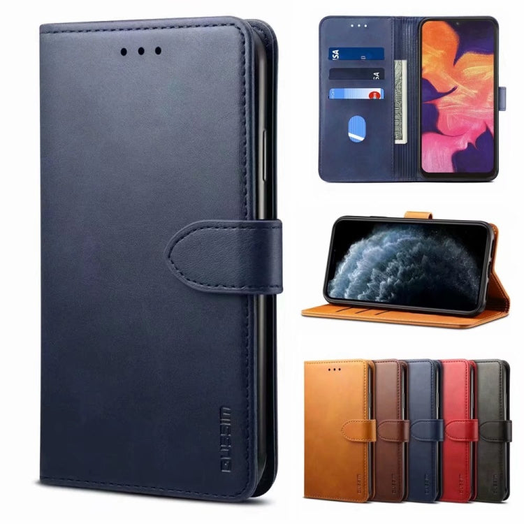 For iPhone 14 Pro GUSSIM Horizontal Flip Leather Phone Case(Blue) - HoMEdemic™ 