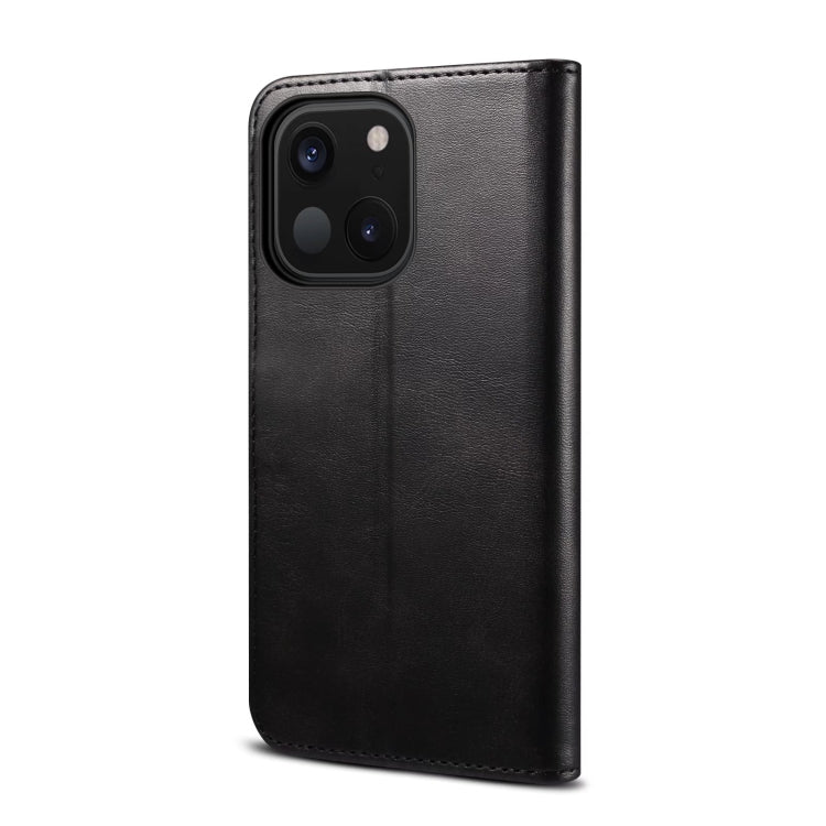 For iPhone 14 GUSSIM Horizontal Flip Leather Phone Case(Black) - HoMEdemic™ 