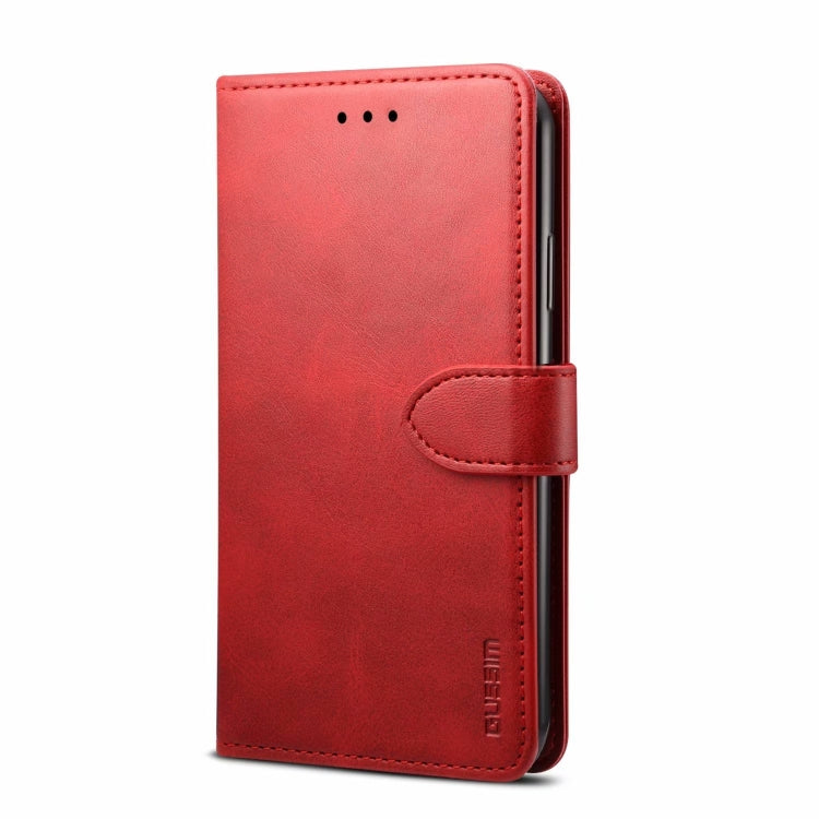 For iPhone 14 GUSSIM Horizontal Flip Leather Phone Case(Red) - HoMEdemic™ 