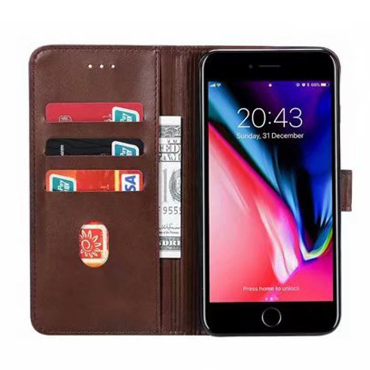 For iPhone 14 GUSSIM Horizontal Flip Leather Phone Case(Brown) - HoMEdemic™ 