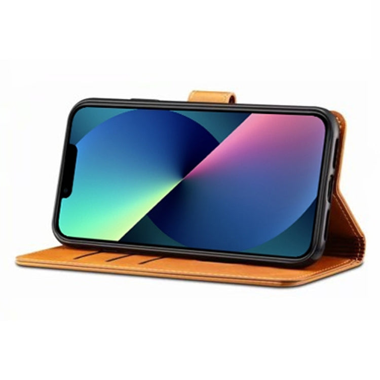 For iPhone 14 GUSSIM Horizontal Flip Leather Phone Case(Blue) - HoMEdemic™ 