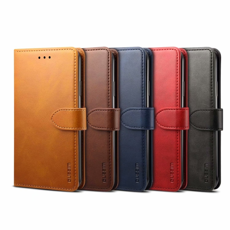For iPhone 14 GUSSIM Horizontal Flip Leather Phone Case(Brown) - HoMEdemic™ 