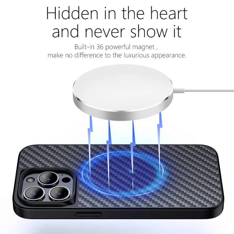 For iPhone 13 Pro Max wlons Magsafe Carbon Fiber Kevlar TPU Phone Case(Black) - HoMEdemic™ 