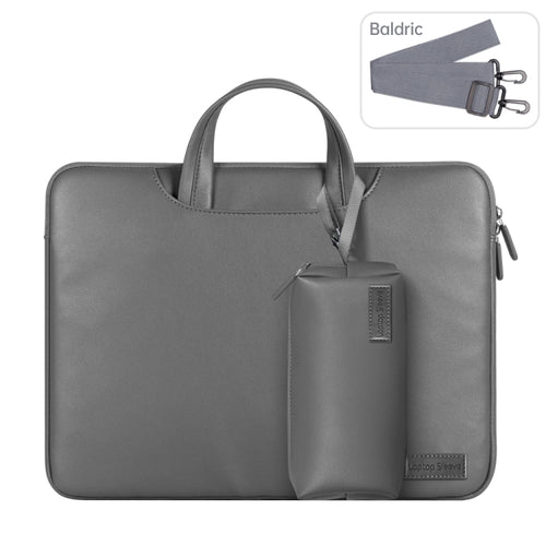 Waterproof PU Laptop Bag Inner Bag with Power Pack, Size:13 / 14 inch(Grey) - HoMEdemic™ 