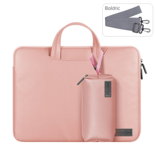 Waterproof PU Laptop Bag Inner Bag with Power Pack, Size:13 / 14 inch(Rose Gold) - HoMEdemic™ 