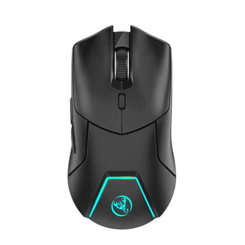 HXSJ T40 7 Keys 4000DPI Three-mode Colorful Backlight Wireless Gaming Mouse Rechargeable(Black) - HoMEdemic™ 