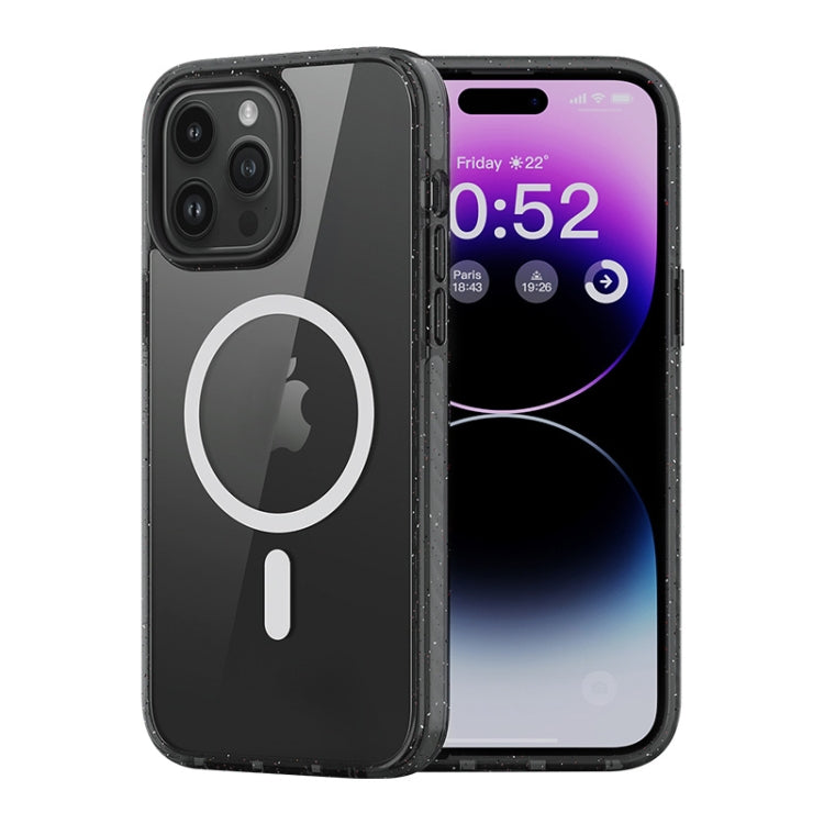 For iPhone 14 Pro Rock Crystal Armor Shockproof Magsafe Phone Case(Transparent Black) - HoMEdemic™ 