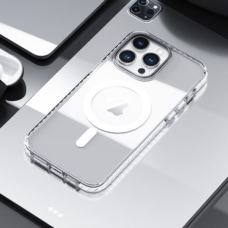 For iPhone 14 Pro Max Rock Crystal Armor Shockproof Magsafe Phone Case(Transparent) - HoMEdemic™ 