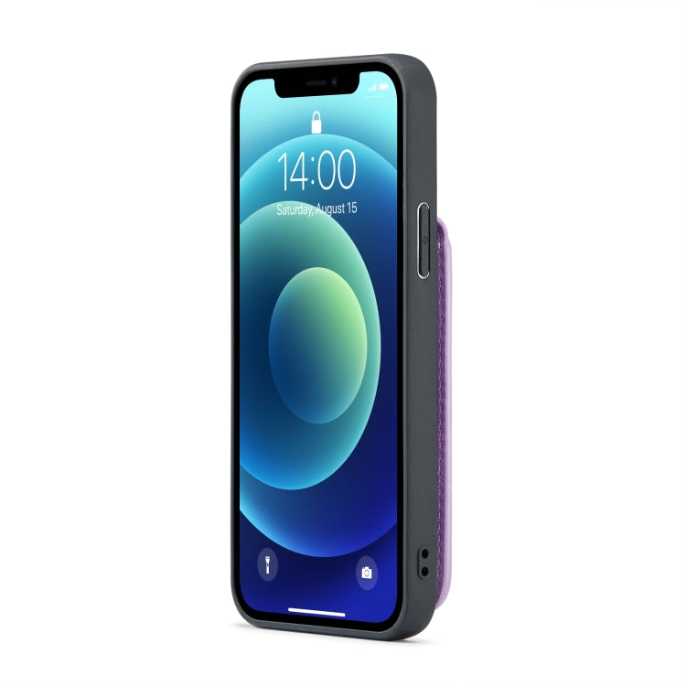 For iPhone 11 Fierre Shann Crazy Horse Card Holder Back Cover PU Phone Case(Purple) - HoMEdemic™ 