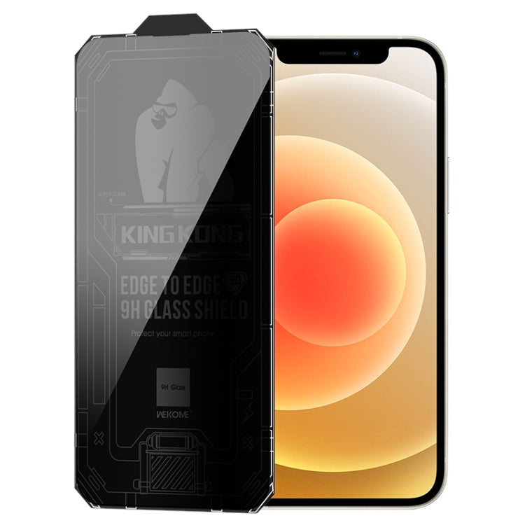 For iPhone 12 WK WTP-067 King Kong Vacha 9D Curved Privacy Tempered Glass Film(Black) - HoMEdemic™ 