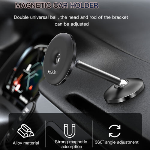 Yesido C93 720 Degree Rotation Dual Ball Paste Magsafe Magnetic Car Phone Holder(Black) - HoMEdemic™ 