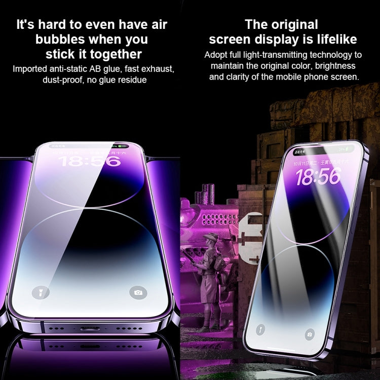 For iPhone 13 WK WTP-068 King Kong Vacha Corning 9D Curved HD Tempered Glass Film(Black) - HoMEdemic™ 