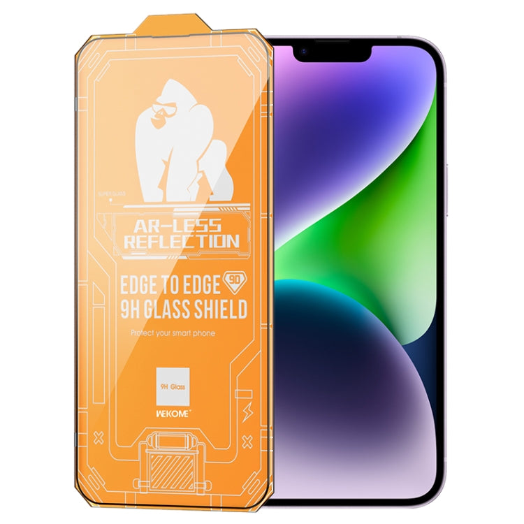 For iPhone 14 Plus WK WTP-070 King Kong Vacha 9D Curved AR Frosted Tempered Glass Film(Black) - HoMEdemic™ 
