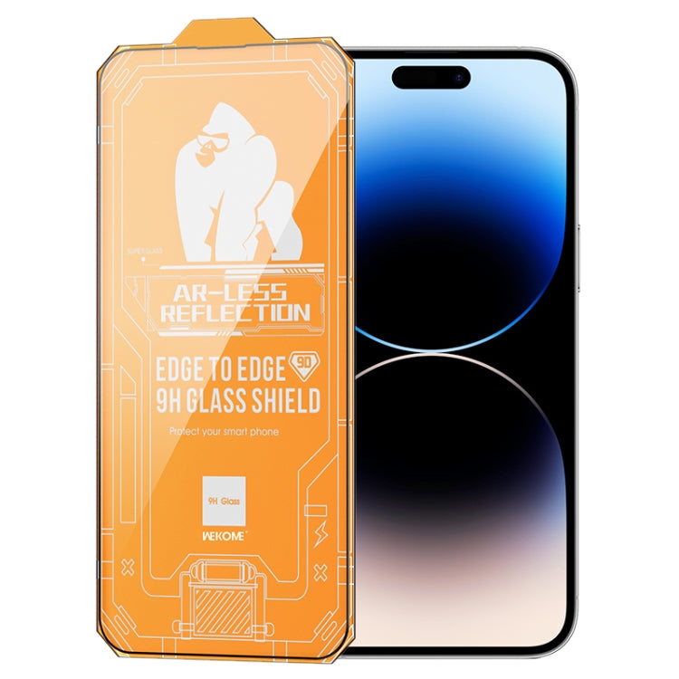 For iPhone 14 Pro Max WK WTP-070 King Kong Vacha 9D Curved AR Frosted Tempered Glass Film(Black) - HoMEdemic™ 