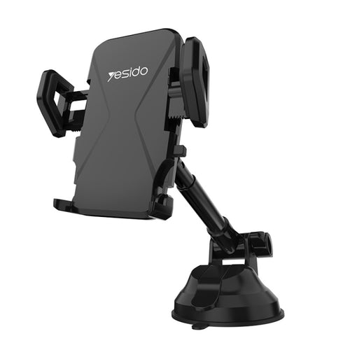 Yesido C40 Car Foldable 360 Degree Rotation Automatic Clip Phone Holder(Black) - HoMEdemic™ 