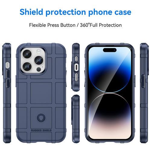 For iPhone 15 Pro Max Full Coverage Shockproof TPU Phone Case(Blue) - HoMEdemic™ 