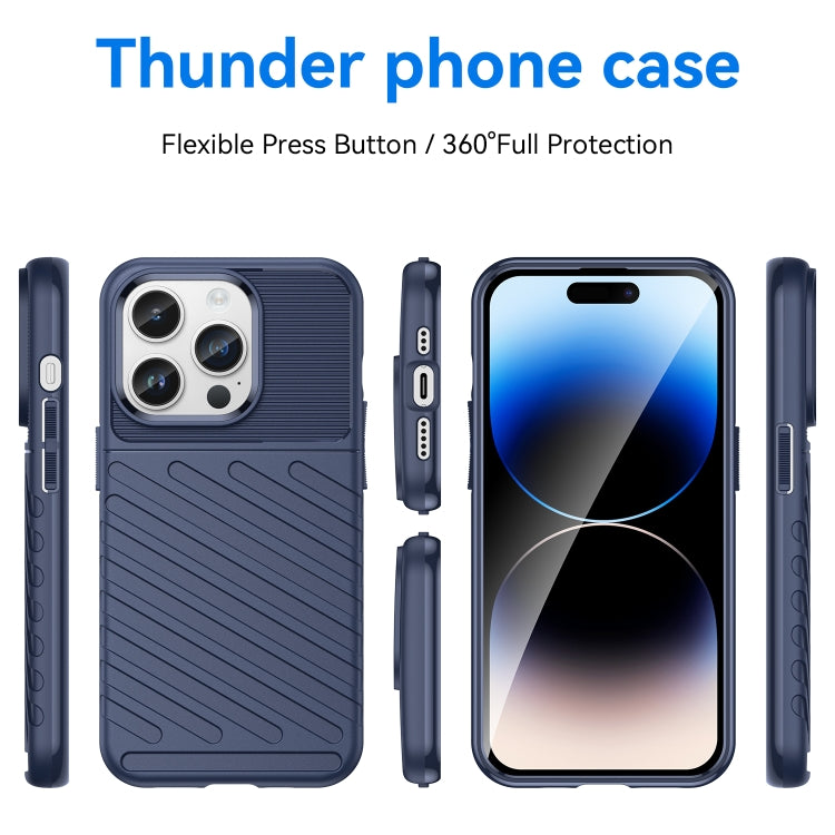For iPhone 15 Pro Thunderbolt Shockproof TPU Phone Case(Blue) - HoMEdemic™ 