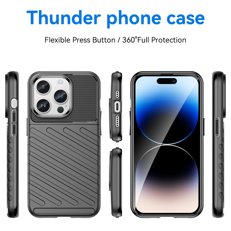 For iPhone 15 Pro Thunderbolt Shockproof TPU Phone Case(Black) - HoMEdemic™ 