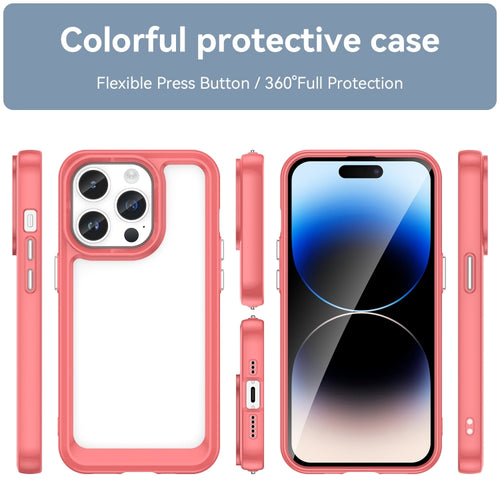 For iPhone 15 Pro Max Colorful Series Acrylic + TPU Phone Case(Red) - HoMEdemic™ 