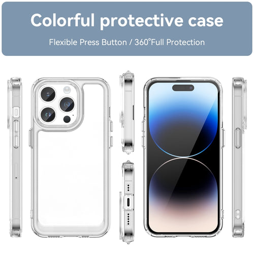 For iPhone 15 Pro Max Candy Series TPU Phone Case(Transparent) - HoMEdemic™ 