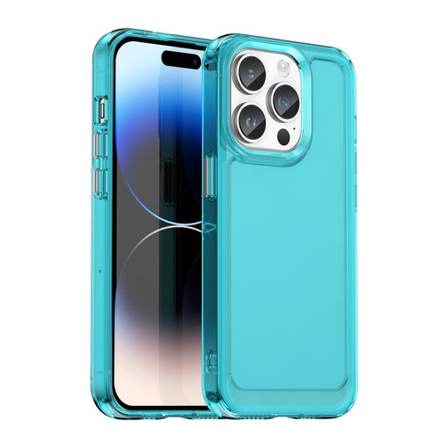 For iPhone 15 Pro Max Candy Series TPU Phone Case(Transparent Blue) - HoMEdemic™ 