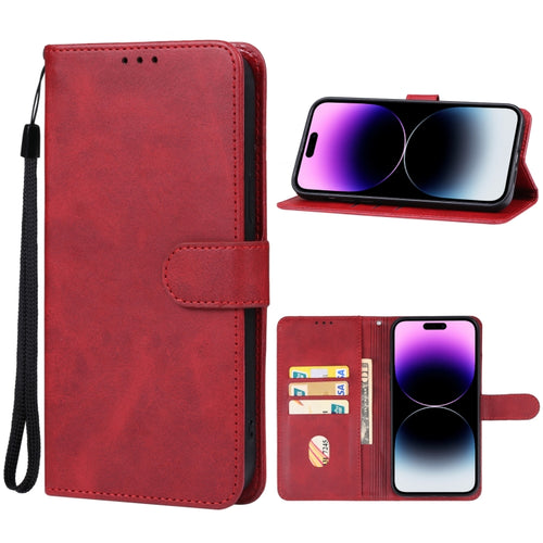 For iPhone 15 Pro Max Leather Phone Case(Red) - HoMEdemic™ 