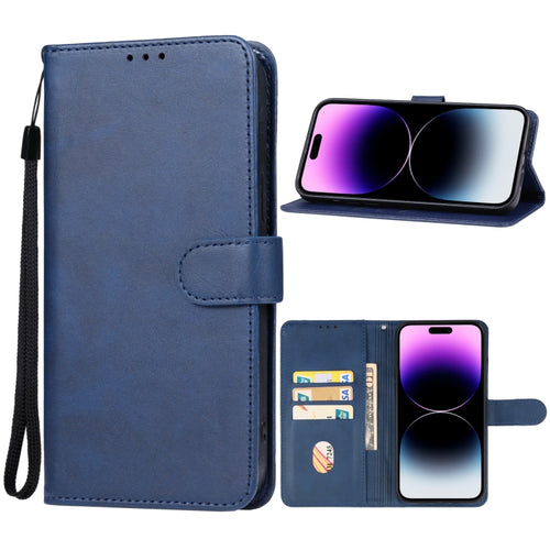 For iPhone 15 Pro Max Leather Phone Case(Blue) - HoMEdemic™ 