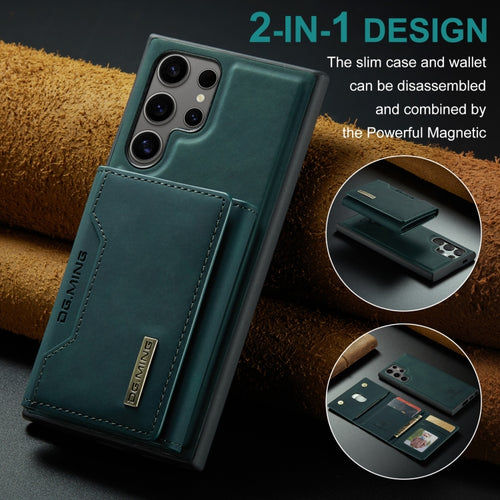 For Samsung Galaxy S24 Ultra 5G DG.MING M2 Series 3-Fold Multi Card Bag + Magnetic Phone Case(Green) - HoMEdemic™ 