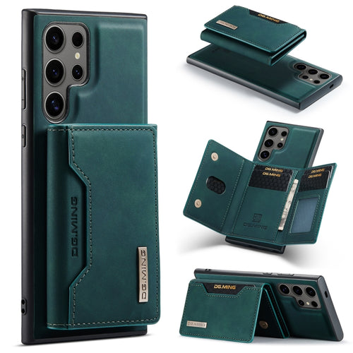 For Samsung Galaxy S24 Ultra 5G DG.MING M2 Series 3-Fold Multi Card Bag + Magnetic Phone Case(Green) - HoMEdemic™ 