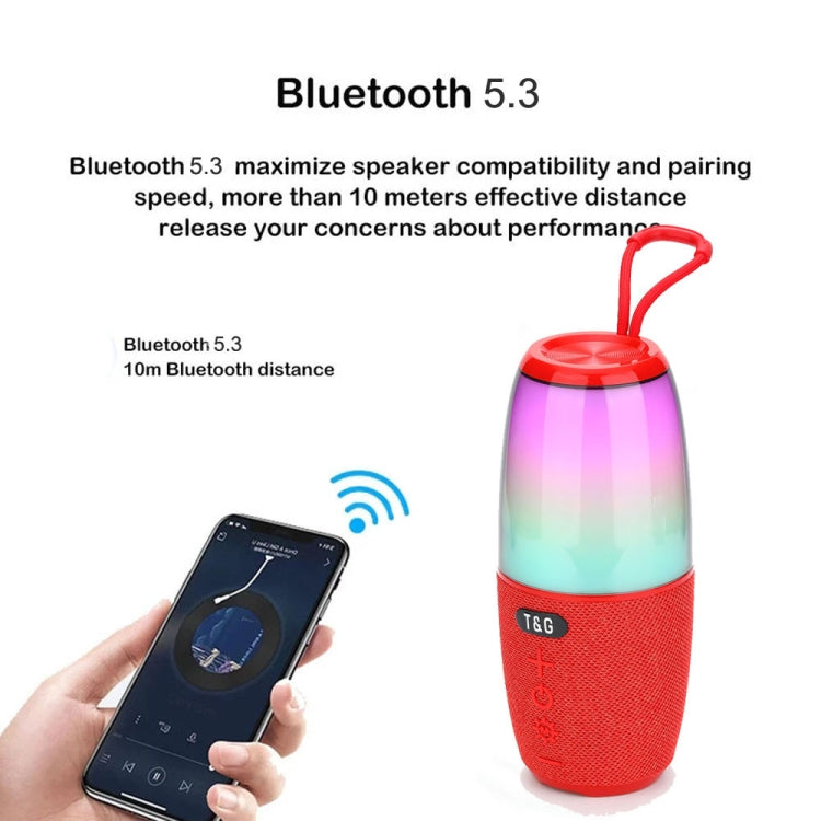 T&G TG644 5W High Power RGB Light Portable Bluetooth Speaker(Red) - HoMEdemic™ 