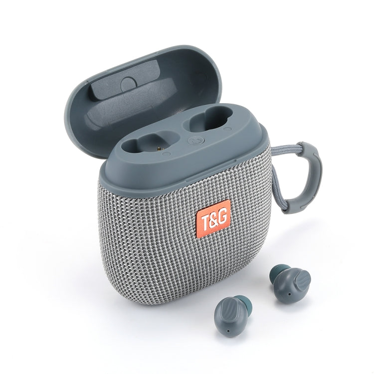 T&G TG809 2 in 1 Portable Outdoor Wireless Speaker & Mini TWS Bluetooth Earbuds(Gery) - HoMEdemic™ 