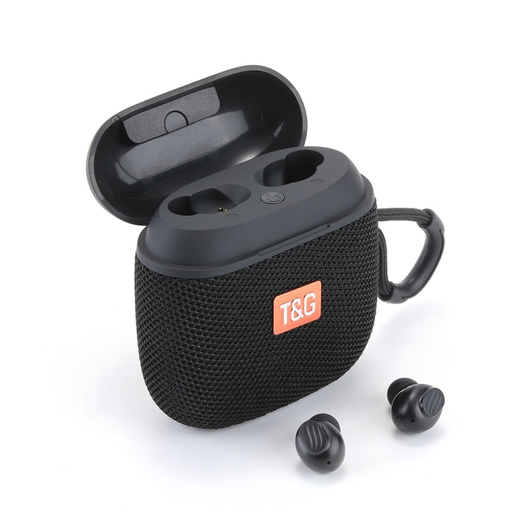 T&G TG809 2 in 1 Portable Outdoor Wireless Speaker & Mini TWS Bluetooth Earbuds(Black) - HoMEdemic™ 