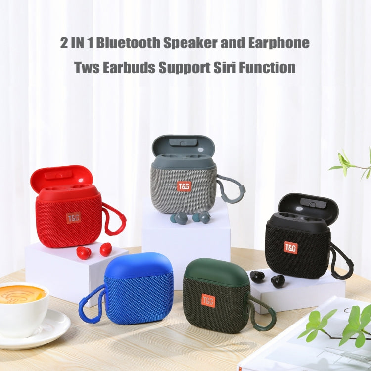 T&G TG809 2 in 1 Portable Outdoor Wireless Speaker & Mini TWS Bluetooth Earbuds(Black) - HoMEdemic™ 