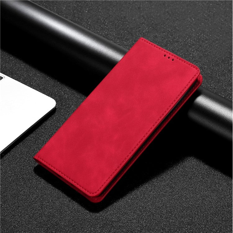 For Samsung Galaxy S24 Ultra 5G Skin Feel Magnetic Leather Phone Case(Red) - HoMEdemic™ 