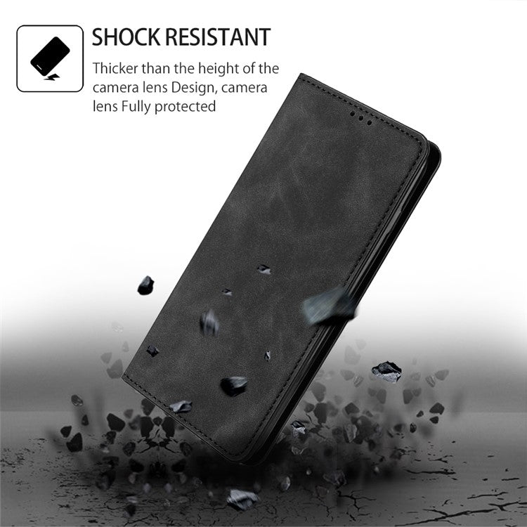For Samsung Galaxy S24 Ultra 5G Skin Feel Magnetic Leather Phone Case(Black) - HoMEdemic™ 