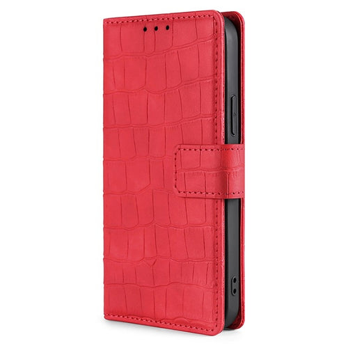 For Samsung Galaxy S24 5G Skin Feel Crocodile Magnetic Clasp Leather Phone Case(Red) - HoMEdemic™ 