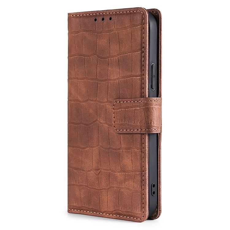 For Samsung Galaxy S24 Ultra 5G Skin Feel Crocodile Magnetic Clasp Leather Phone Case(Brown) - HoMEdemic™ 