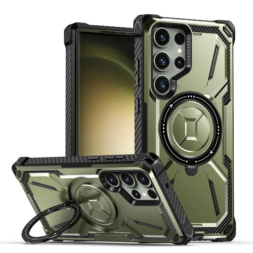 For Samsung Galaxy S24 Ultra 5G Armor Series Holder Phone Case(Army Green) - HoMEdemic™ 