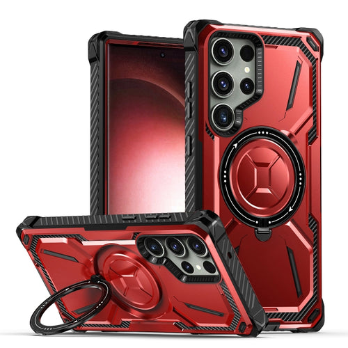 For Samsung Galaxy S24 Ultra 5G Armor Series Holder Phone Case(Red) - HoMEdemic™ 