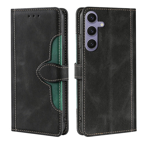 For Samsung Galaxy S24 5G Skin Feel Magnetic Buckle Leather Phone Case(Black) - HoMEdemic™ 