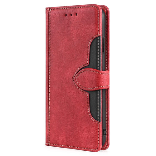 For Samsung Galaxy S24 5G Skin Feel Magnetic Buckle Leather Phone Case(Red) - HoMEdemic™ 