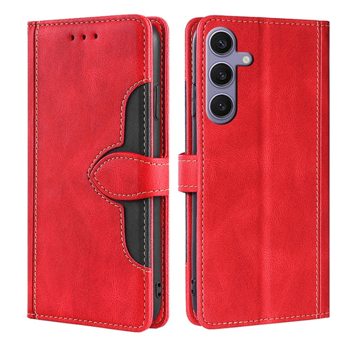 For Samsung Galaxy S24 5G Skin Feel Magnetic Buckle Leather Phone Case(Red) - HoMEdemic™ 