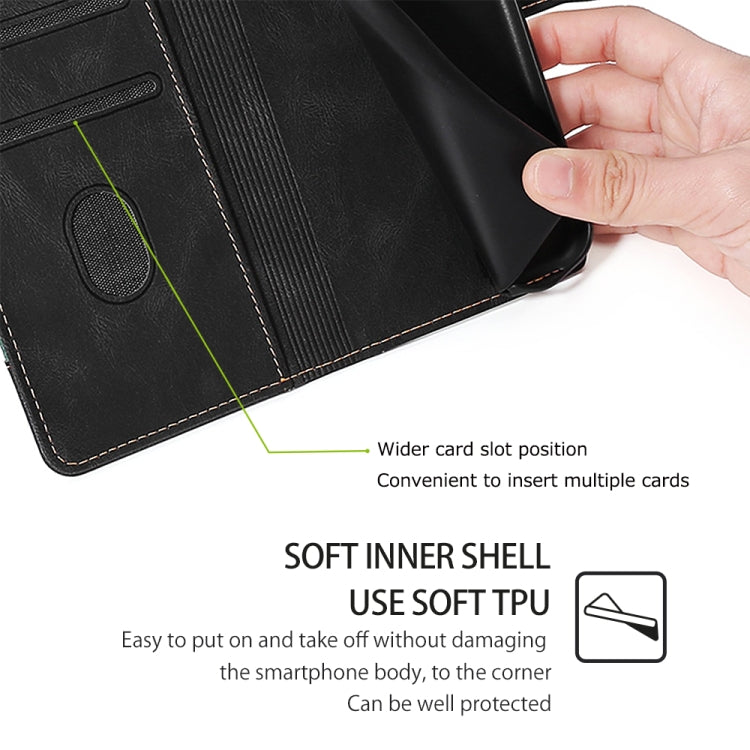For Samsung Galaxy S24 Ultra 5G Skin Feel Magnetic Buckle Leather Phone Case(Black) - HoMEdemic™ 