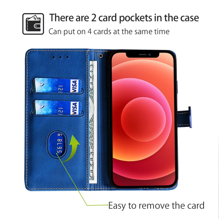 For Samsung Galaxy S24 Ultra 5G Skin Feel Magnetic Buckle Leather Phone Case(Blue) - HoMEdemic™ 